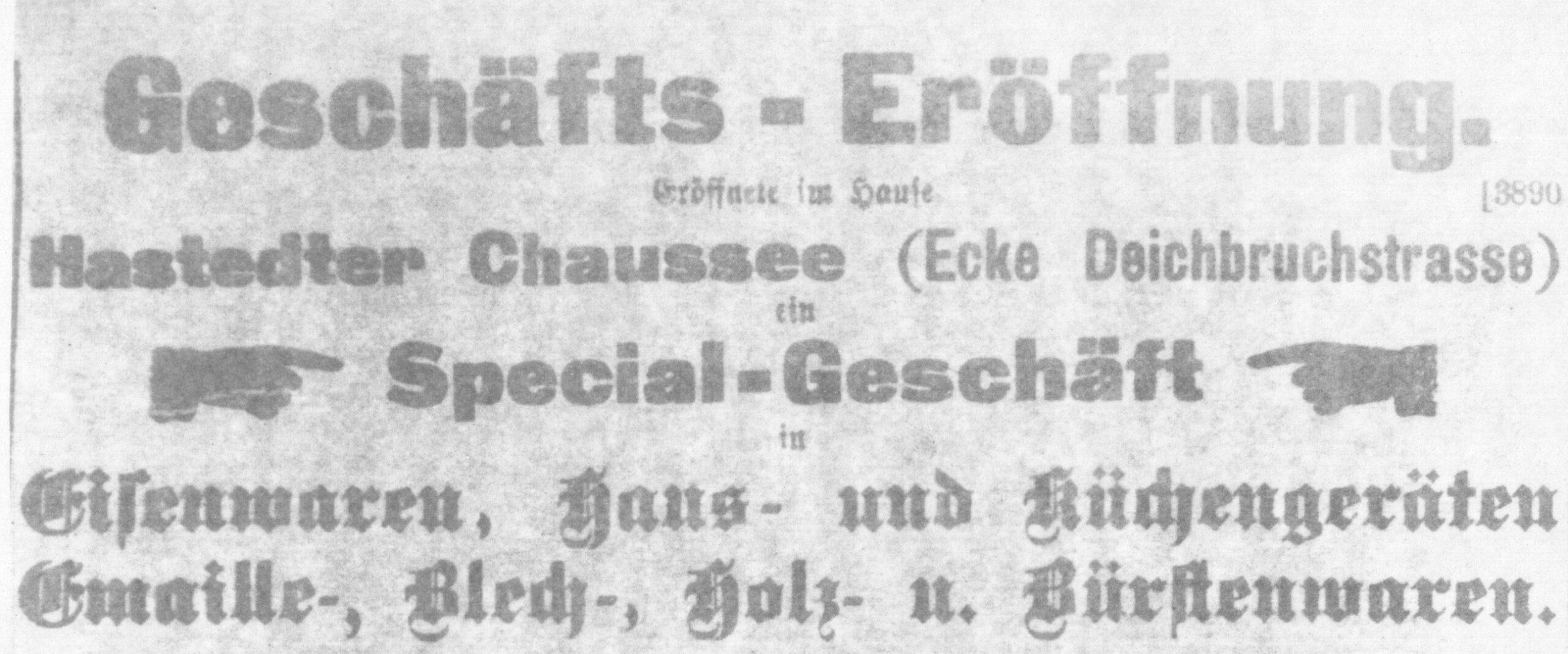 Im Jahr 1902 eröffnte Völz sein Ladengeschäft.